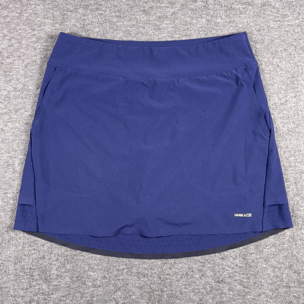 Annika Skort Womens Small Blue Cutter & Buck CB DryTec 50+ Golf Athletic Skirt
